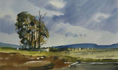 Beautiful Richard Rennie original watercolour (30x18cm) @ a low opening!!