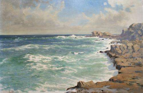 Beautiful Brian Wiles original oil painting (91.5x61cm) @ a good opening!!