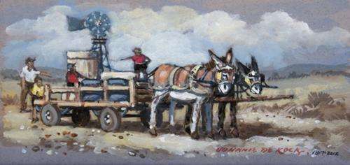 Wonderful Johnnie De Kock original (25x12cm) @ a low opening!!! Good investment!