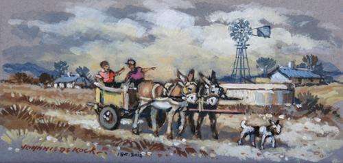 Wonderful Johnnie De Kock original (25x12cm) @ a low opening!!! Good investment!