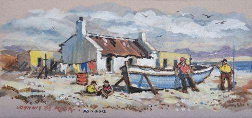 Wonderful Johnnie De Kock original (25x12cm) @ a low opening!!! Good investment!
