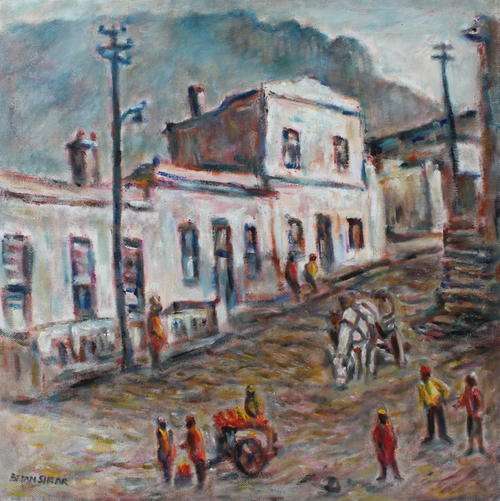 Wonderful original Oil painting by Brian Shear (50x50cm) @ a GOOD opening!!