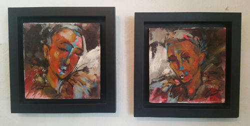PAIR of GERART original (20x20cm) @ a VERY LOW opening