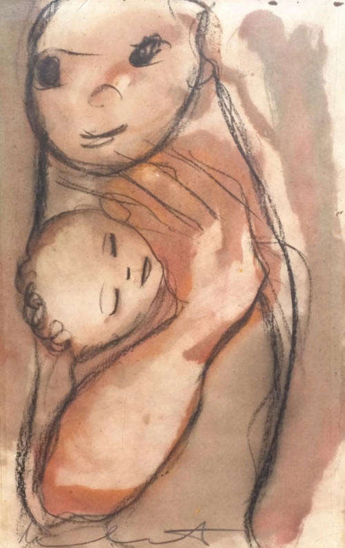 Wonderful Father Frans Claerhout Original Mixed Media (57x36cm).  Good Investment!!