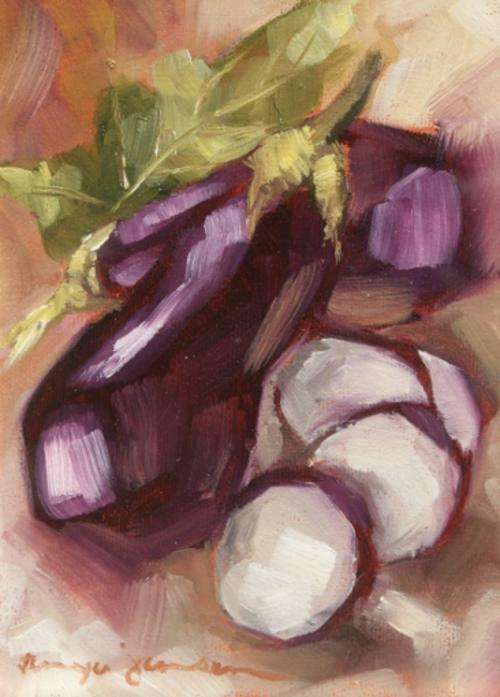 Wonderful Tanya Jansen original oil painting (18x12cm) @ a CRAZY R1 opening!!!