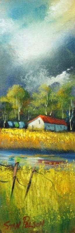 Original by Stan Polson! (45x15cm). Low opening!