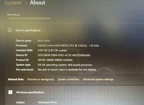 Asus 14` Laptop