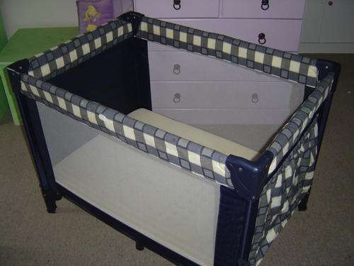 Baby camp cot with matress