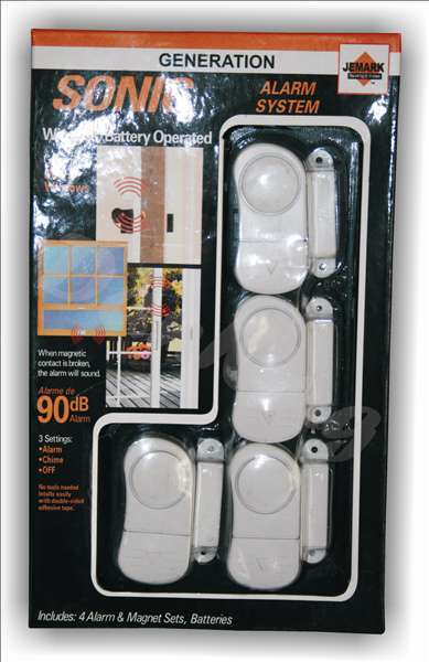 Sonic Entry Wireless Audible Door/Window Alarms -4 pack