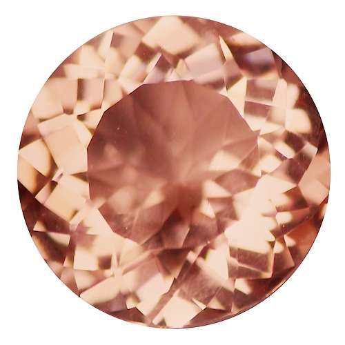 WONDERFUL!  GORGEOUS!  OUTSTANDING 2.04 CT. ROUND FACET 100% NATURAL TOP FIRE PEACH PINK MORGANITE
