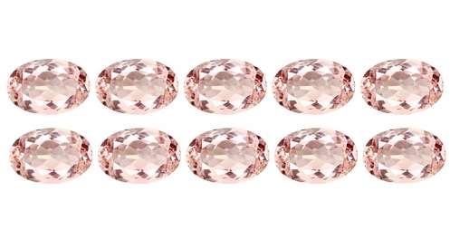 ABSOLUTELY FABULOUS!!  JEWELLERS LOT 3.95 CT (10 Pcs ) OVAL FACET 100% NATURAL PINK MORGANITES