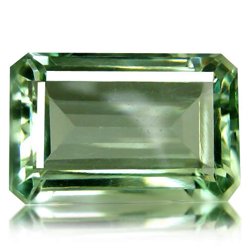 TOTALLY GORGOUS 7.15 CT EMERALD CUT  100% NATURAL GREEN AMYTHEST