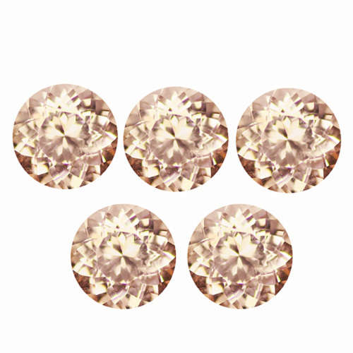 JEWELLERS LOT - 2.77 CT. (5 PIECES) ROUND FACET 100% NATURAL PINK MORGANITE