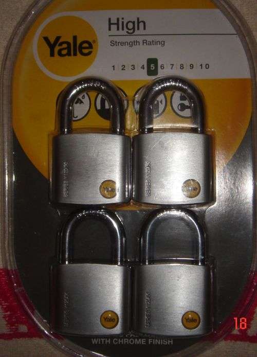 YALE HIGH STRENTHEN LOCKS 50mm WITH CROME FINIH