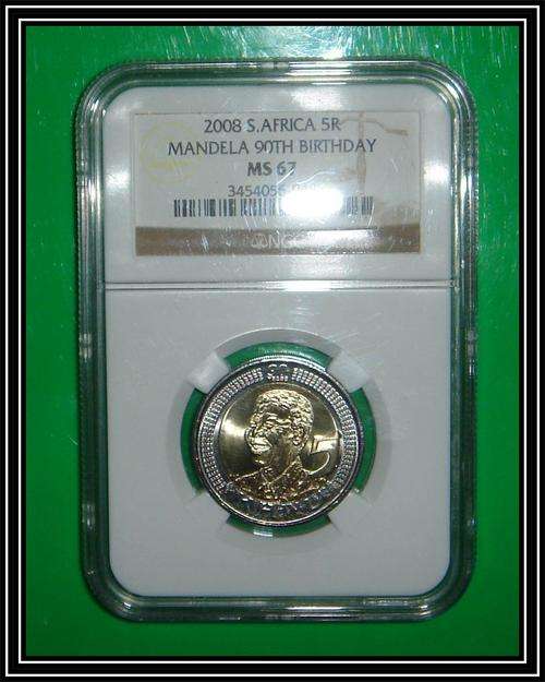MANDELA BIRTHDAY COINS VERY HIGH GRADE MS67