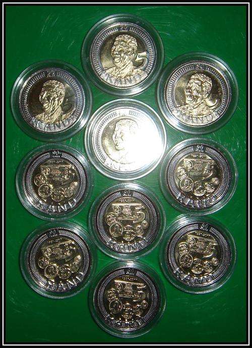MANDELA BIRTHDAY 90TH AND RESERVEBANK 90TH ANEVISERY COINS ENCAPSULATED