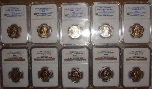 MANDELA BIRTHDAY COINS MS67 AND HARD TO FIND