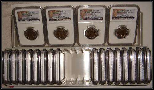 MANDELA BIRTHDAY COINS MS67 AND MORE MS67 PLUS A FREE NGC CASE FOR THE BYER WHO TAKES ALL 20
