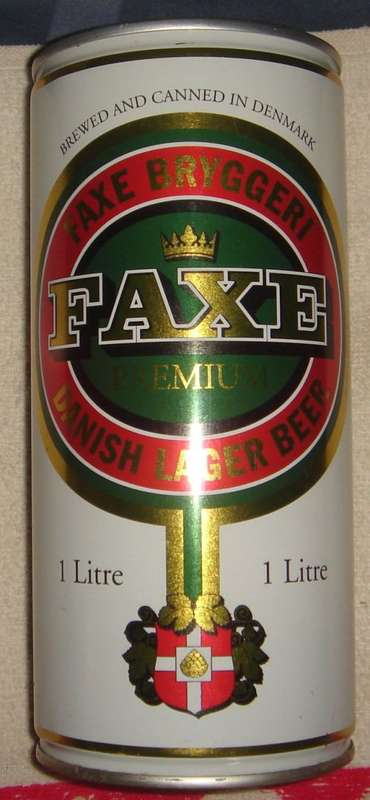 RARE AND VERY HARD TO FIND 1L FAXE BRYGGER PREMIUM DANISH LARGER BEER