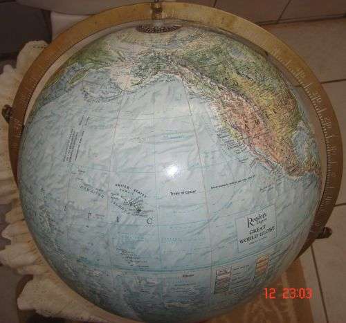 Vintage 1970 Readers Digest Replogle 12" Great World Globe made in CHIGARGO