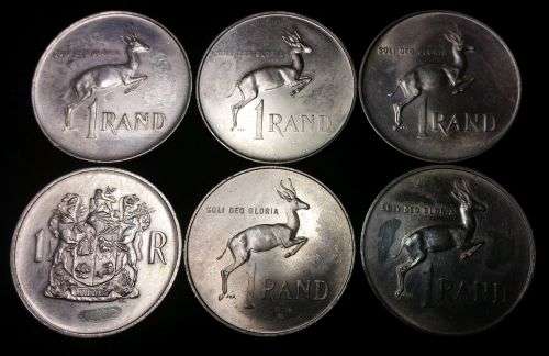 SIX SILVER R1 COINS BIDDING ARE PER COIN