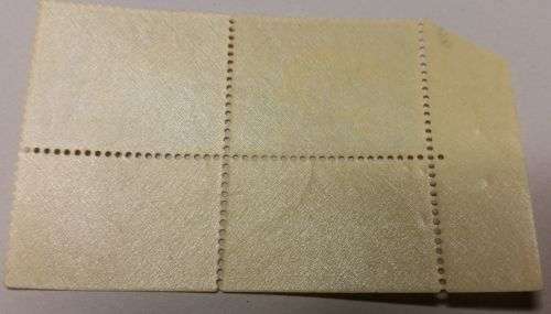 10s BLOCK OF FOUR WITH TWO MISSING STAMPS