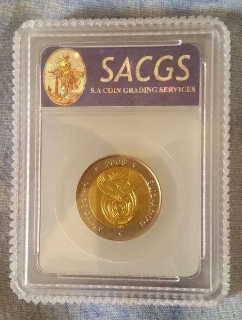 SACGS GRADED MANDELA 2008 COINS BIDDING ARE PER COIN TO TAKE ALL 23