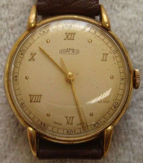 WOW LARGE 15 JEWELS ROAMER  ARABIC 33.08mm DIAL WATCH IN EXELLENT WORKING CONDITION