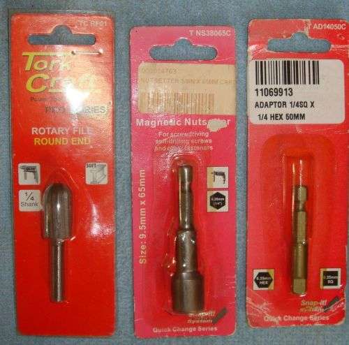 A BRAND NEW ROTARY FILE ROUND END / MAGNETIC NUTS SETTER AND 1/4 HEX 50mm