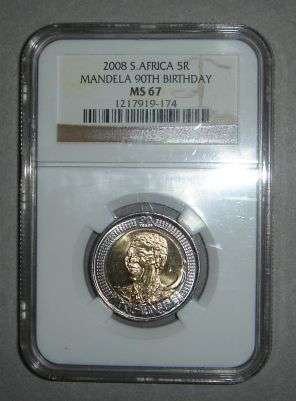 NGC GRADED MADIBA BIRTHDAY COIN HIGH GRADE MS67