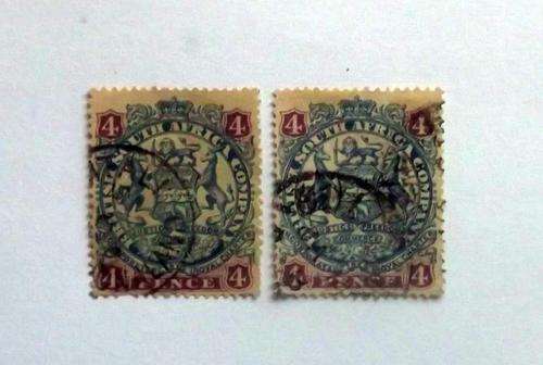 BSAC---1/2d--1d--2d--4d + 4d ultamarine & Mauve (Perf 14 - Die ll) --FU