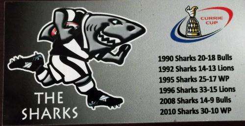 POCKET KNIFE--THE SHARKS!!! DATES + SCORES OF CURRIE CUP RUGBY MATCHES from 1990 to 2010