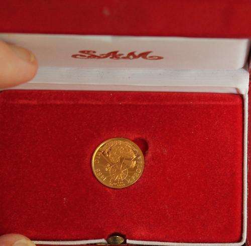 1988 Protea 1/10oz Gold Coin in Case - Dias