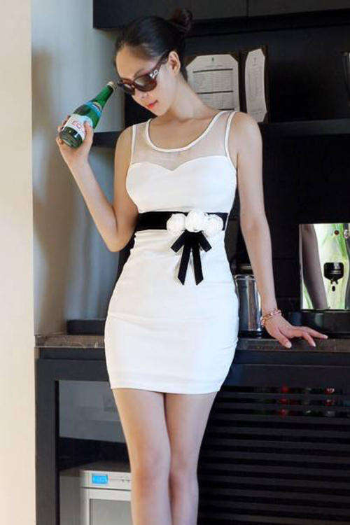 White Mini Dress  (One Size)