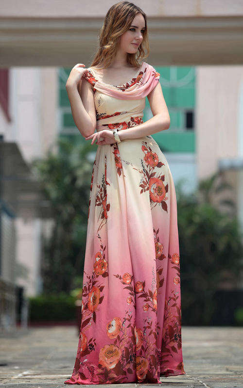 Evening Silk Dress  S/M/L