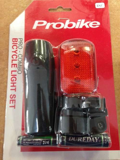 Probike bicycle black pro vision LED light set