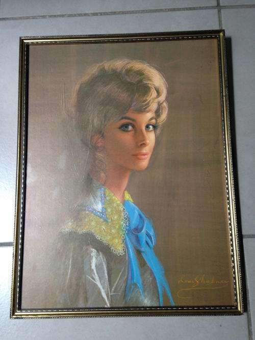 Lou Shabner (Loui Shabner) vintage 1970s Retro Kitsch print, Tretchikoff era.