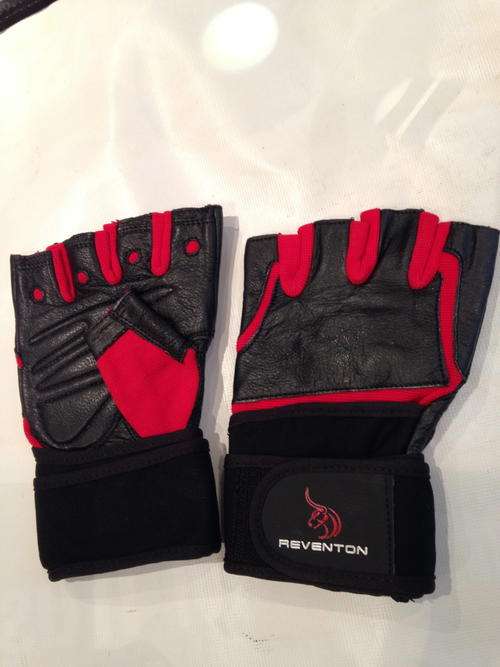 REVENTON black padded gym weight lifting gloves X-LARGE