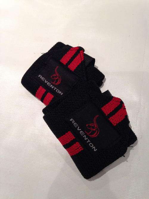 REVENTON sport gym wrist wraps, red / black