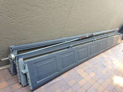 Home decor - Double garage door, sectional panels, dolphin grey, COLLECT ONLY