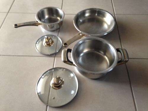 BRUCHSICHER FEUERFEST POTS - Lot of three cooking pots
