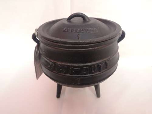 POTJIE POT SIZE #1 (3L) CAST IRON HEAVY DUTY POT THREE LEGGED
