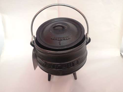 POTJIE POT SIZE #1 (3L) CAST IRON HEAVY DUTY POT THREE LEGGED