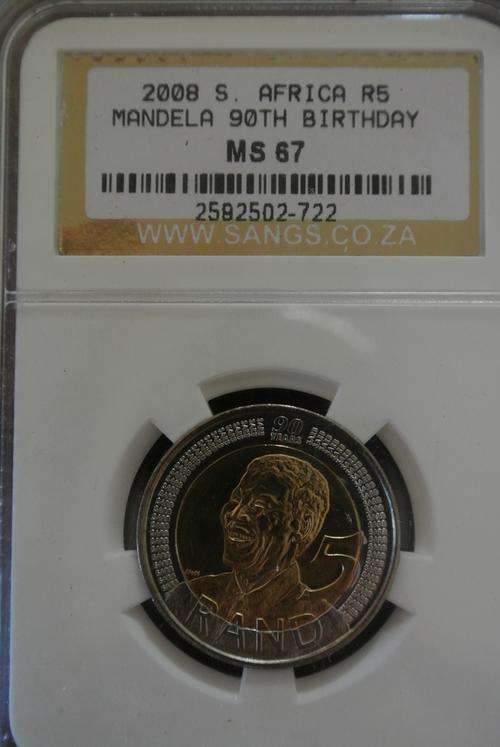 MS 67 MANDELA BIRTHDAY 2008 MINT STATE 67, Very Sought After