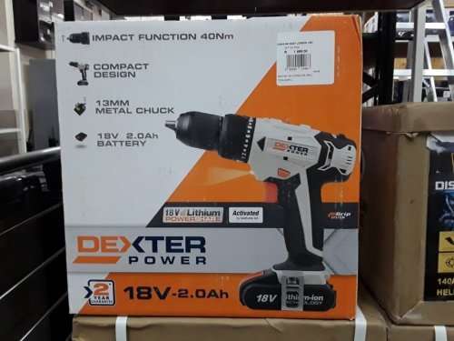 DEXTER 18V CORDLESS DRILL