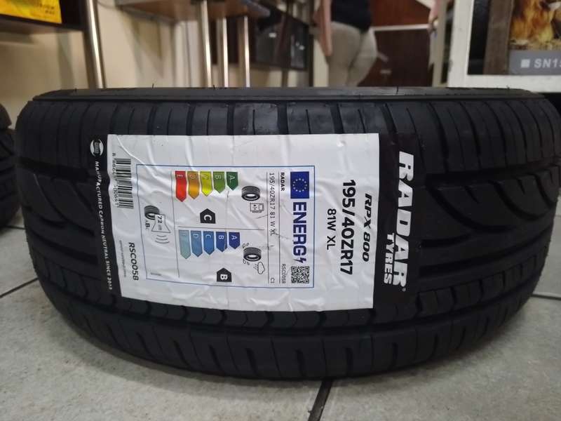 NEW TYRE 195/40R17 RADAR