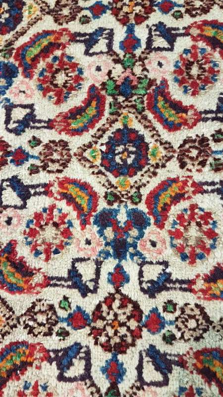 STUNNING FISH DESIGN PERSIAN CARPET MOOT HAND KNOTTED 310CM x 110CM (with certificate)