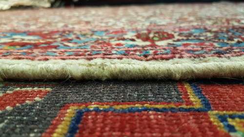 STUNNING FISH DESIGN PERSIAN CARPET MOOT HAND KNOTTED 310CM x 110CM (with certificate)