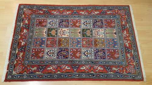 Persian Moud Carpet 150cm x 100cm Hand Knotted