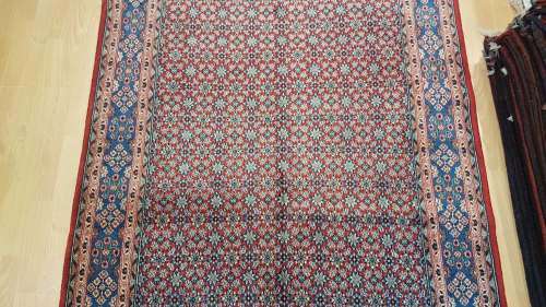 Persian Moud Carpet 223cm x 137cm Hand Knotted (with certificate)